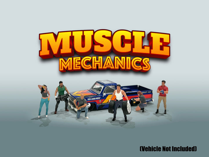 American Diorama 1:64 Figures Muscle Mechanics Set AD-2417