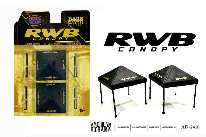 [Preorder] American Diorama 1:64 RWB Canopy Set (Set of 2) AD-2418