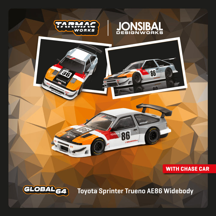 [Preorder] Tarmac Works 1:64 Toyota Sprinter Trueno AE86 Widebody TRD - Silver