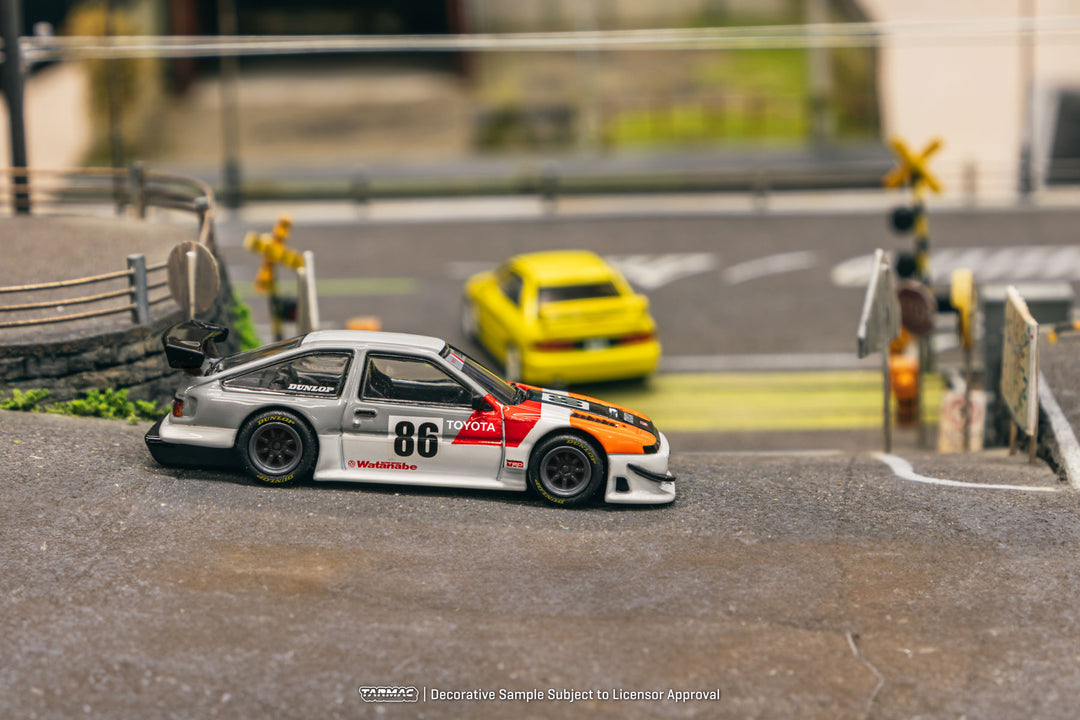 [Preorder] Tarmac Works 1:64 Toyota Sprinter Trueno AE86 Widebody TRD - Silver