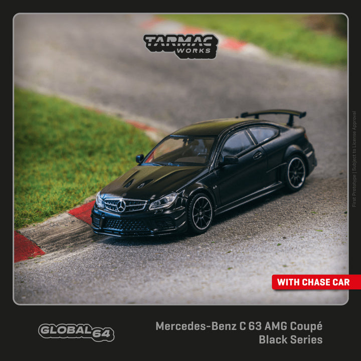 [Preorder] Tarmac Works 1:64 Mercedes-Benz C 63 AMG Coupé Black Series Matte Black