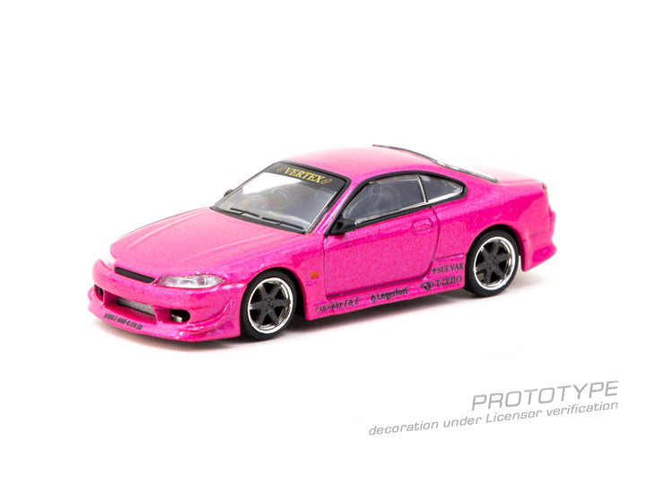 [Preorder] Tarmac Works 1:64 VERTEX Nissan Silvia S15 - Pink Metallic