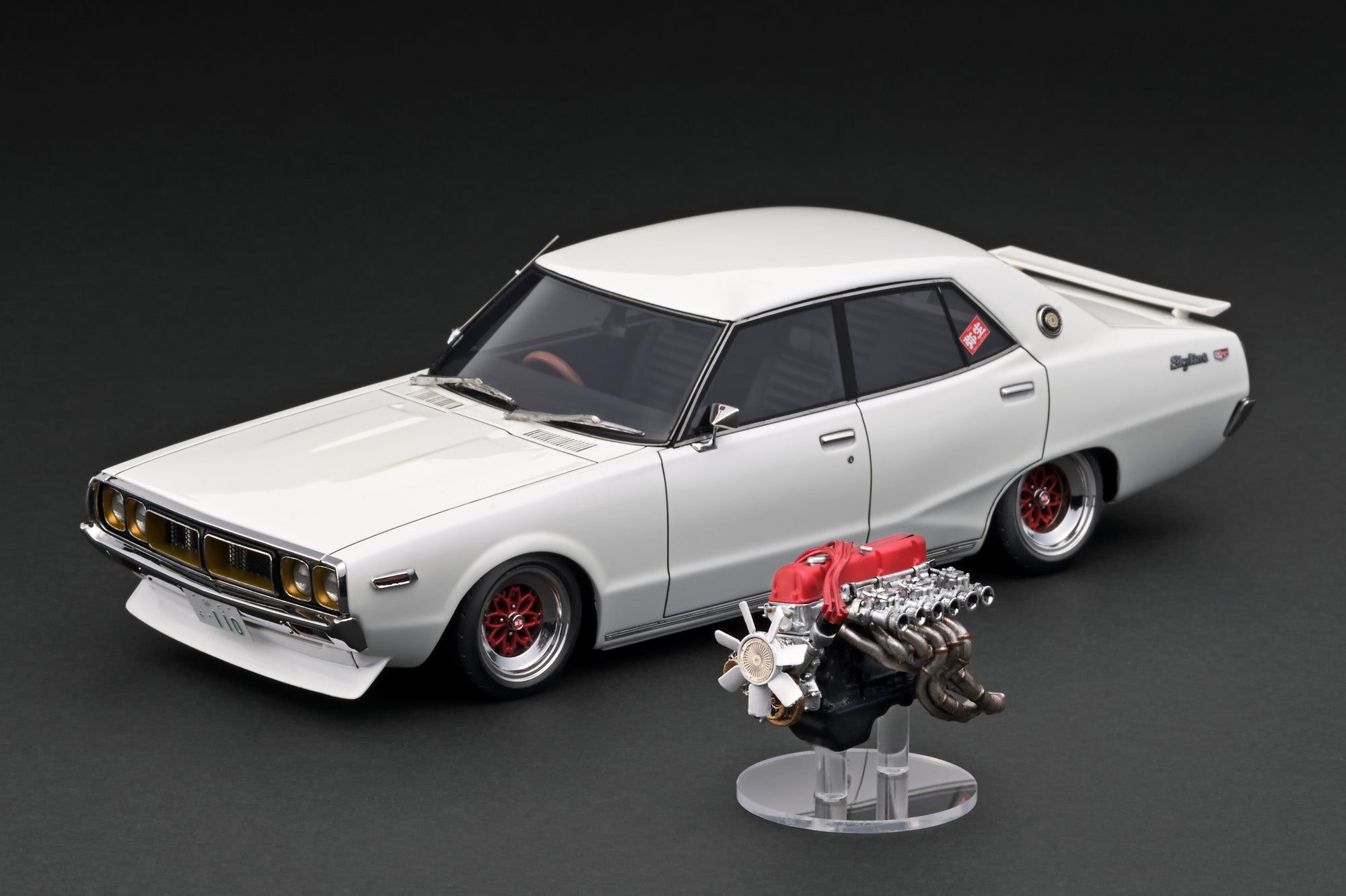 IG1980 1/18 Skyline2000GT-X (GC110) ヨンメリ 1/18 Ignition Model Nissan Skyline 2000 GT-X (GC110) Blue Metallic