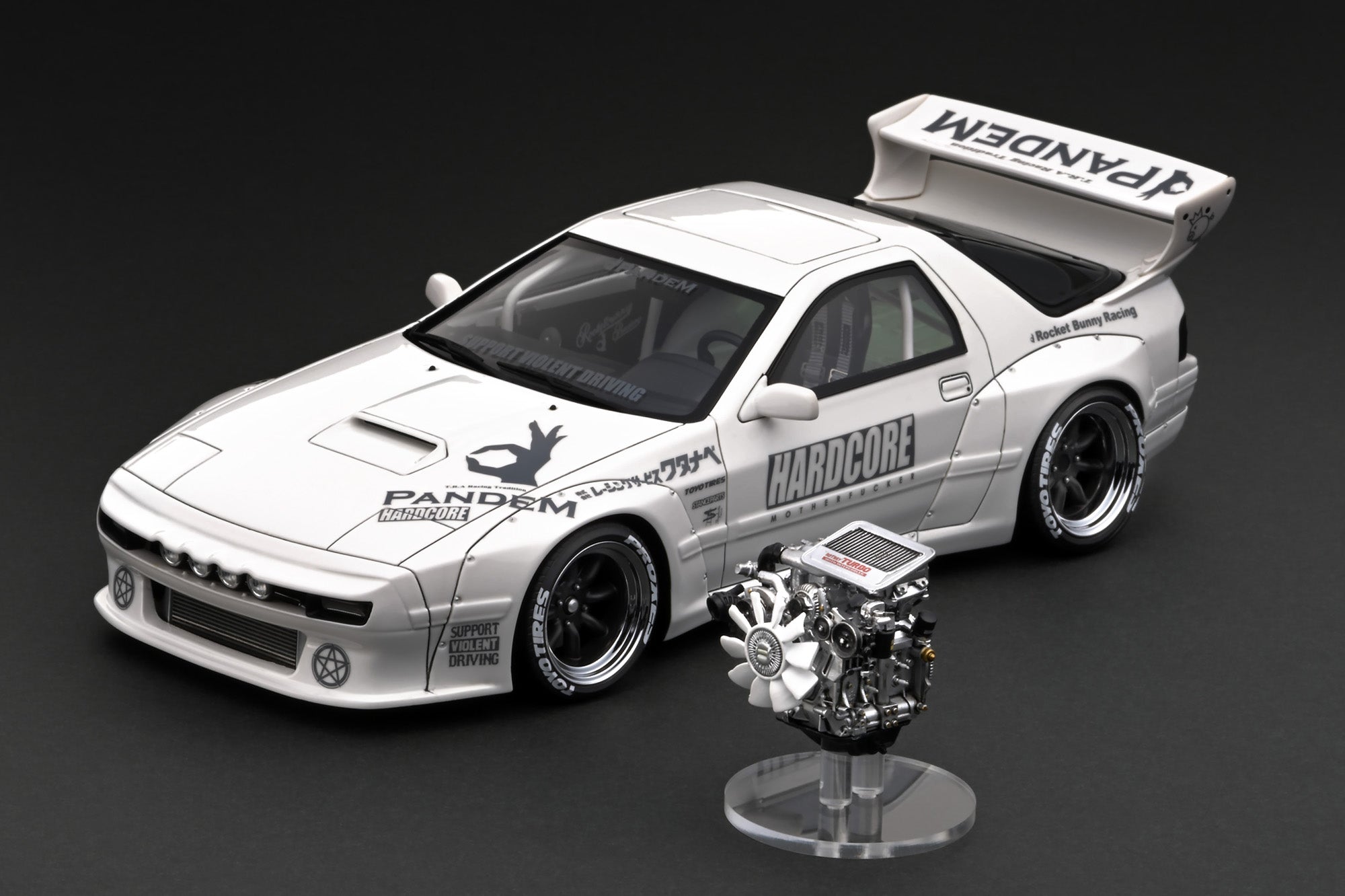 Ignition Model 1:18 PANDEM Mazda RX-7 (FC3S) - White – Horizon Diecast