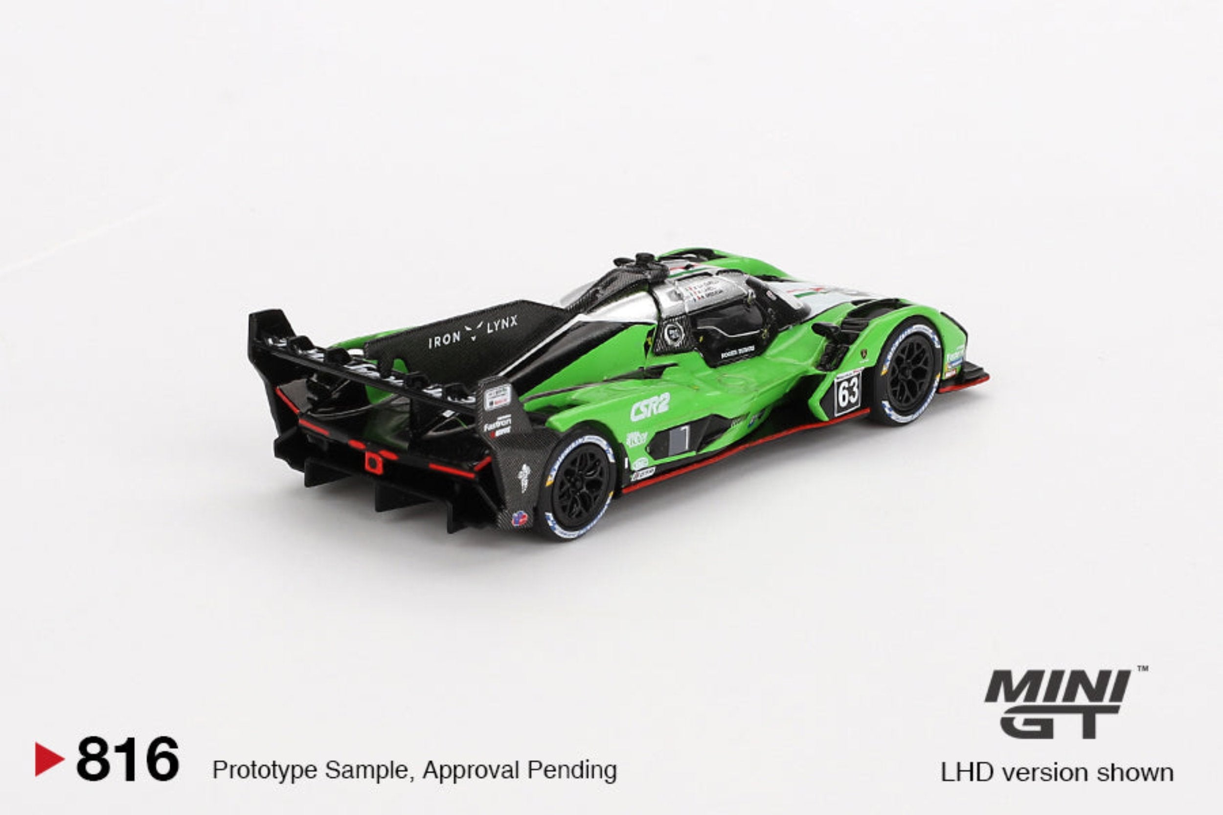 Mini GT 1:64 Lamborghini SC63 #63 Iron lynx 2024 IMSA Sebring 12