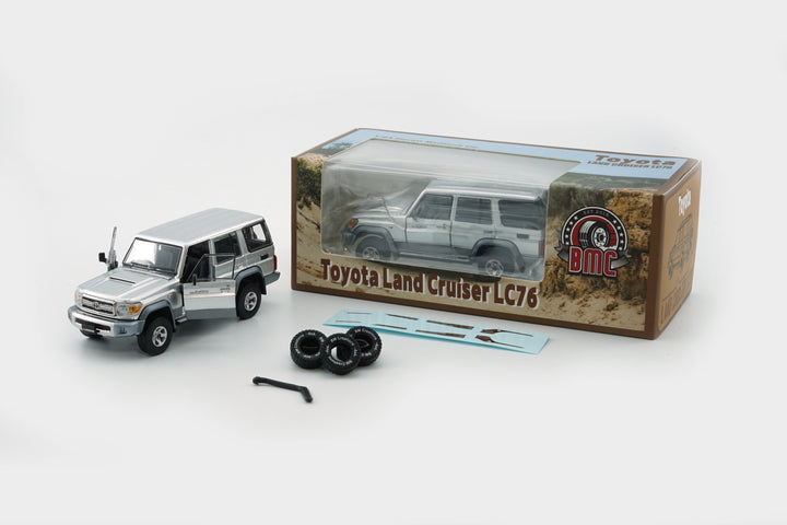 [Preorder] BM Creation 1:64 Toyota Land Cruiser LC76 - Silver