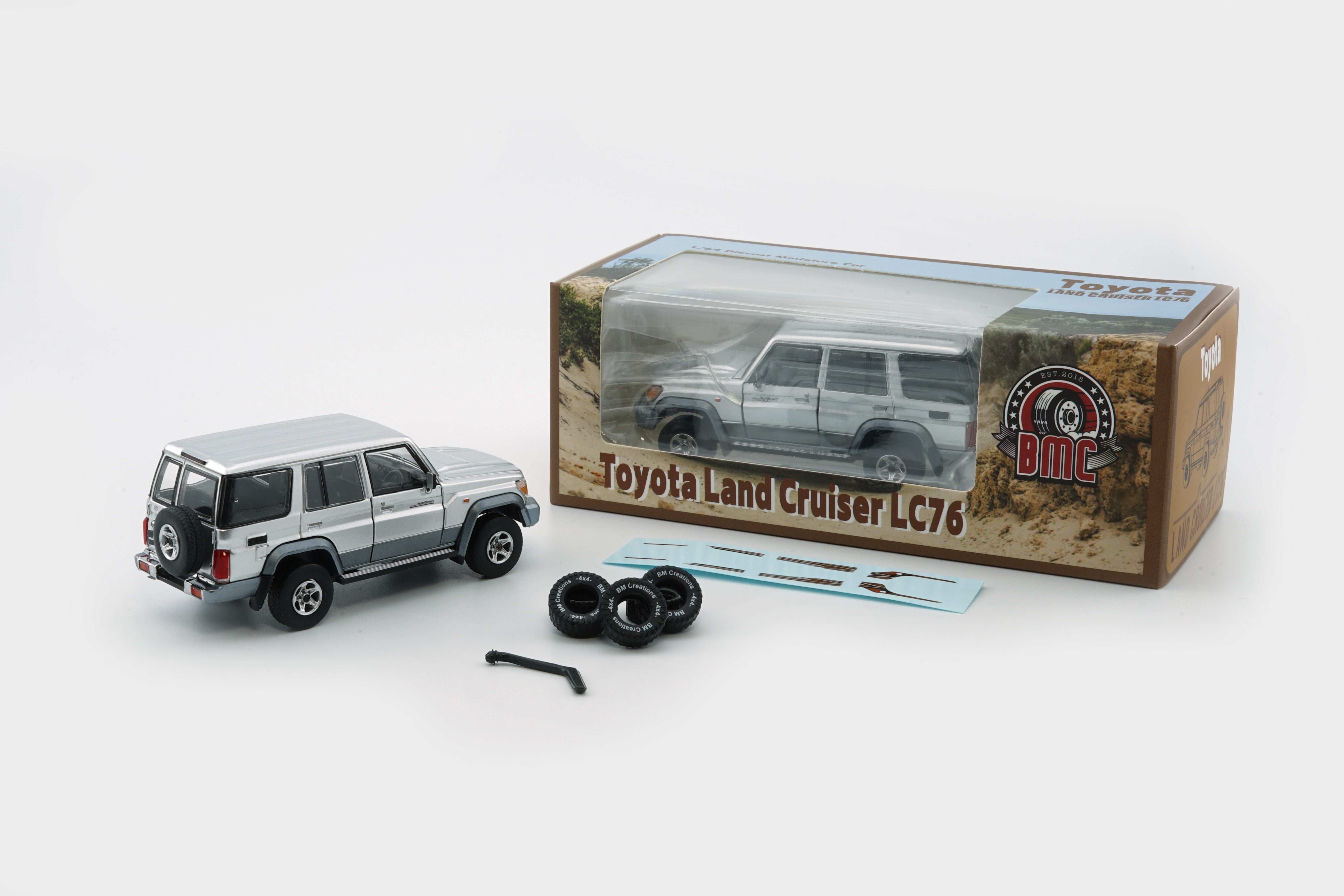 信頼への信頼 Creation BM 1:64 64B0349 Silver - LC76 Cruiser Land Toyota その他