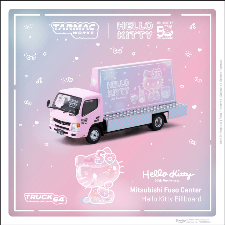 [Preorder] Tarmac Works 1:64 Mitsubishi Fuso Canter Hello Kitty Billboard