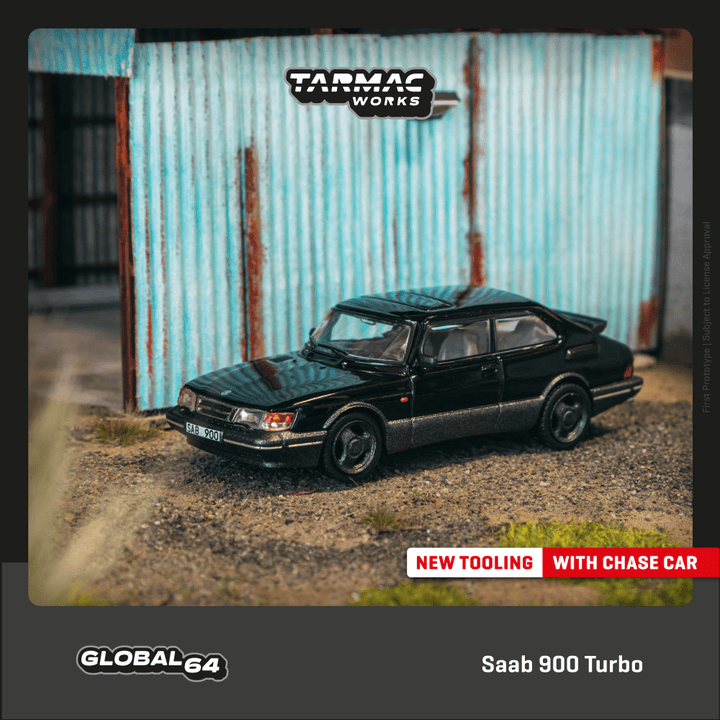 [Preorder] Tarmac Works 1:64 Saab 900 Turbo Black