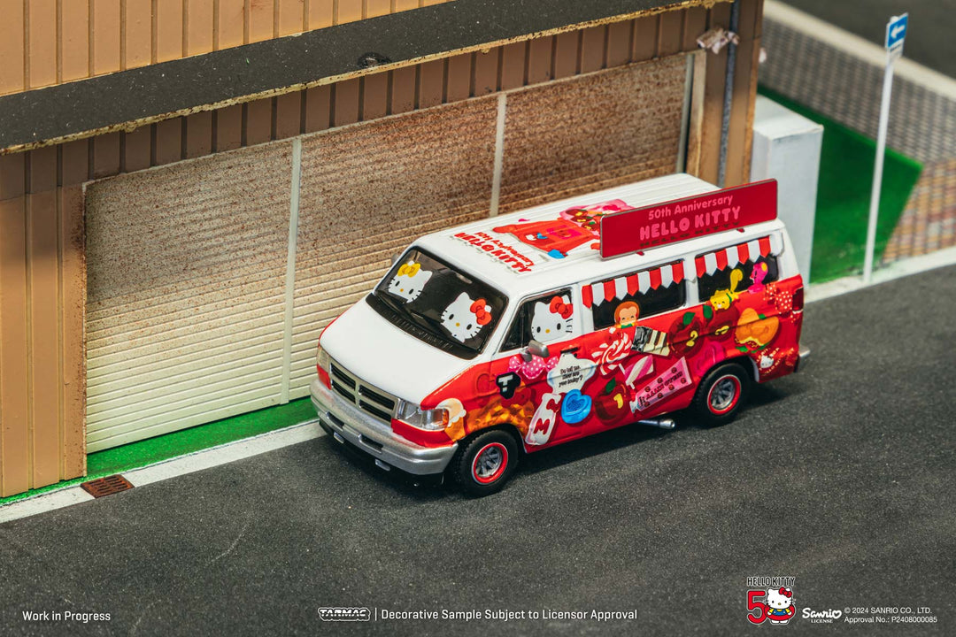 [Preorder] Tarmac Works 1:64 Dodge Van Hello Kitty Food Truck