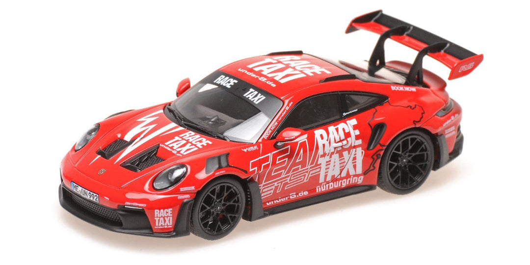 MINICHAMPS 1:18 PORSCHE 911 (992) GT3RS 2024 RED GETSPEED RACE TAXI 110062040