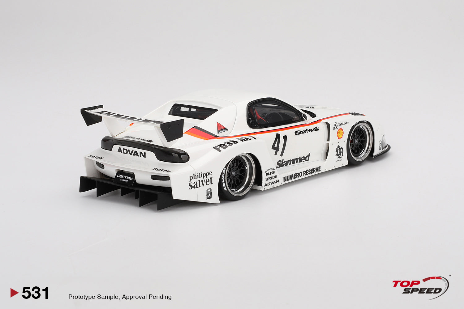 ミニカー AUTO PRO SHOP MAZDASPEED RX-7 Preorder] Topspeed 1:18 MAZDA RX-7 LB-Super Silhouette #41 Numero