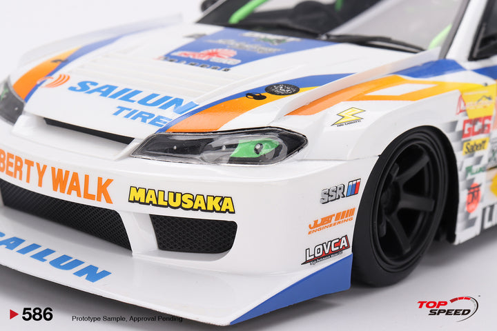 [Preorder] Topspeed 1:18 Nissan LB-Super Silhouette S15 SILVIA #555 2023 Formula Drift Japan