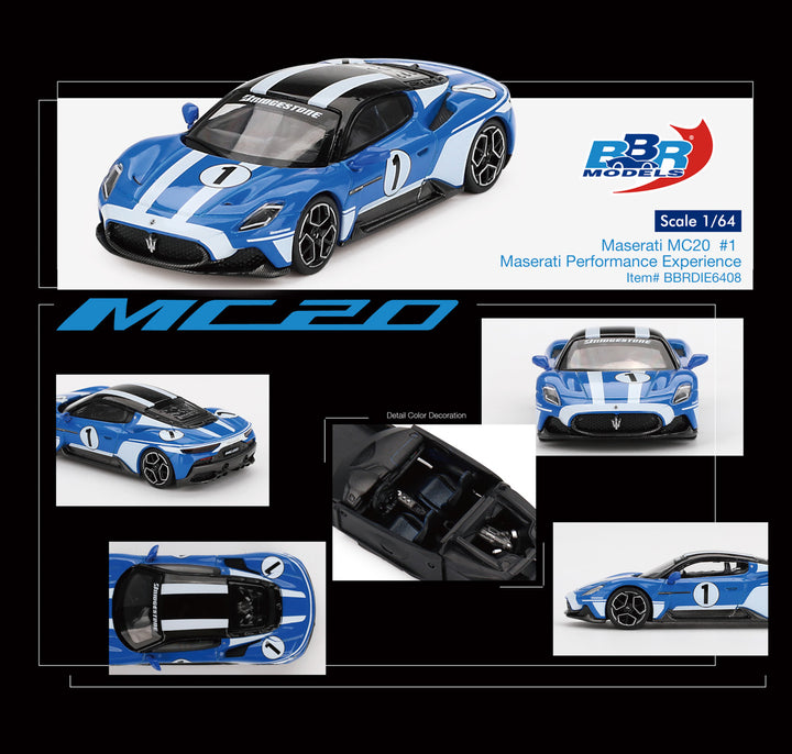 [Preorder] BBR Model 1:64 Maserati MC20 #1 Maserati Performance Experience