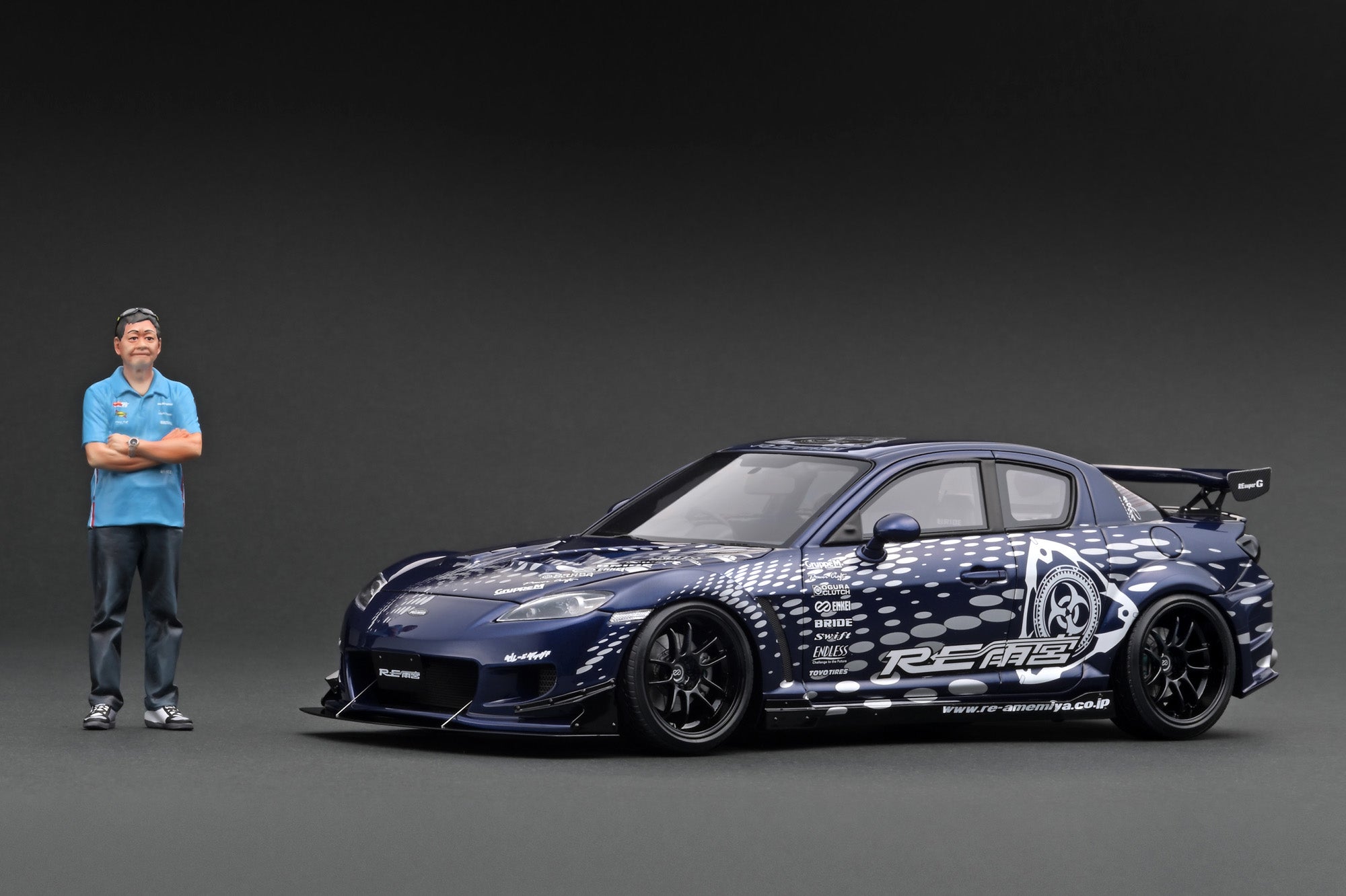 Ignition Model 1:18 Mazda RX-8 (SE3P) RE Amemiya Blue Metallic