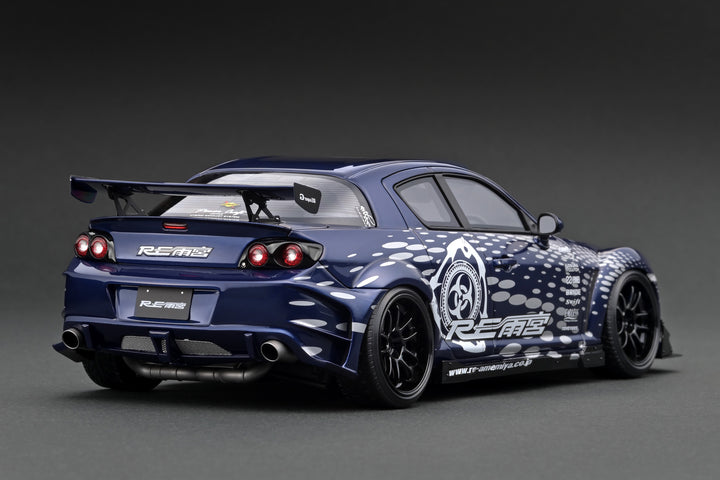 [Preorder] Ignition Model 1:18 Mazda RX-8 (SE3P) RE Amemiya Blue Metallic With Mr. Amemiya