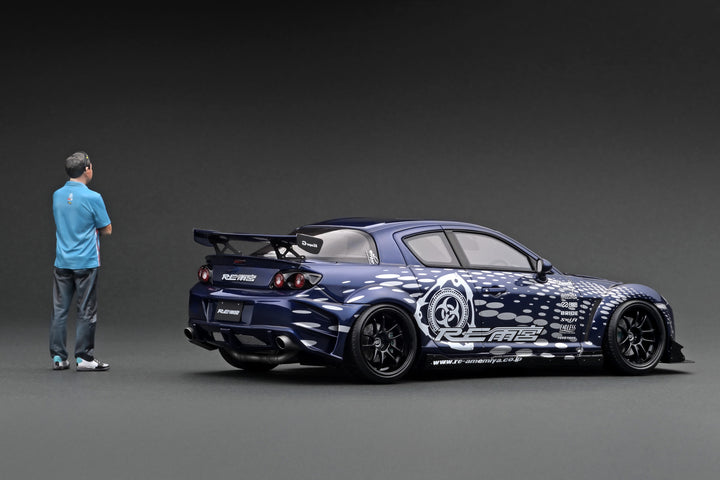 [Preorder] Ignition Model 1:18 Mazda RX-8 (SE3P) RE Amemiya Blue Metallic With Mr. Amemiya