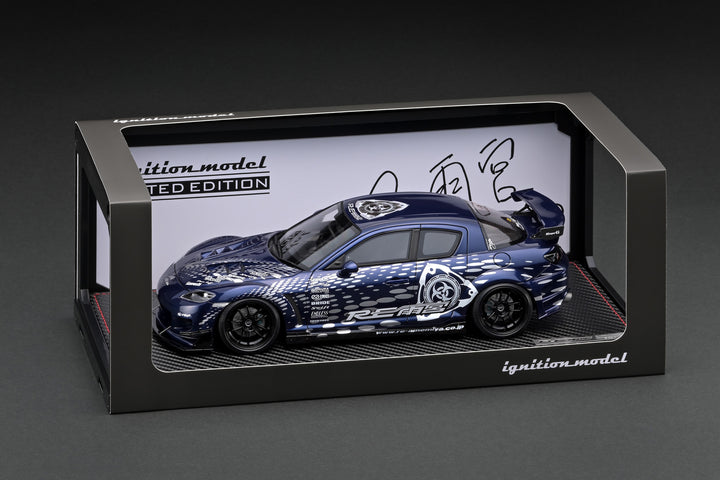 [Preorder] Ignition Model 1:18 Mazda RX-8 (SE3P) RE Amemiya Blue Metallic With Mr. Amemiya