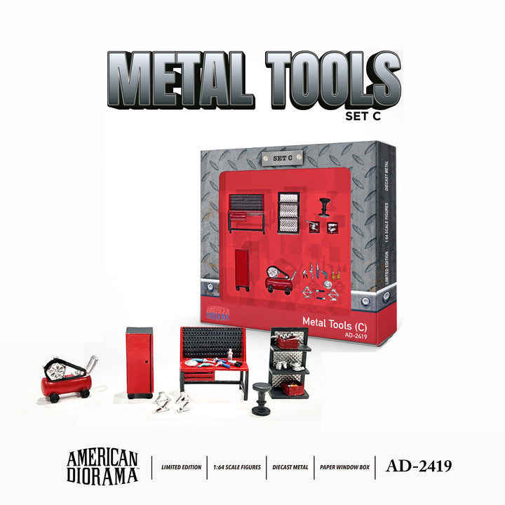 [Preorder] American Diorama 1:64 Metal Tools - Set C AD-2419