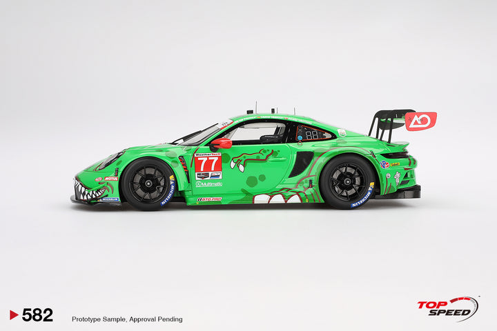 [Preorder] Topspeed 1:18 Porsche 911 GT3 R #77 AO Racing 2024 IMSA Daytona 24 Hrs GTD Pro 2nd Place