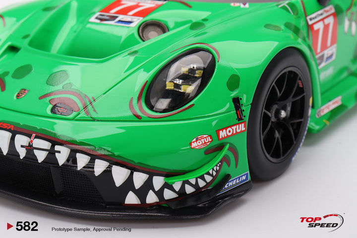 [Preorder] Topspeed 1:18 Porsche 911 GT3 R #77 AO Racing 2024 IMSA Daytona 24 Hrs GTD Pro 2nd Place