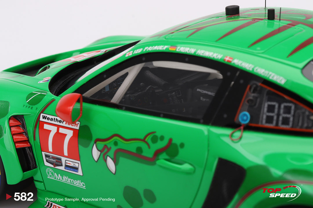 [Preorder] Topspeed 1:18 Porsche 911 GT3 R #77 AO Racing 2024 IMSA Daytona 24 Hrs GTD Pro 2nd Place