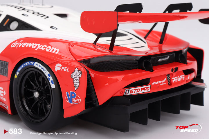 [Preorder] Topspeed 1:18 McLaren 720 GT3 EVO #9Pfaff Motorsport 2024 IMSA Motul Course de Monterey