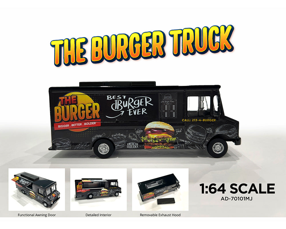 [Preorder] American Diorama 1:64 Food Truck - The Burger Truck AD-70101MJ