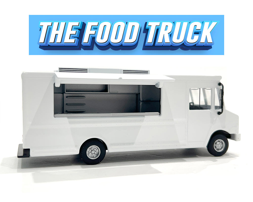 [Preorder] American Diorama 1:64 Food Truck - Plain white AD-70200MJ