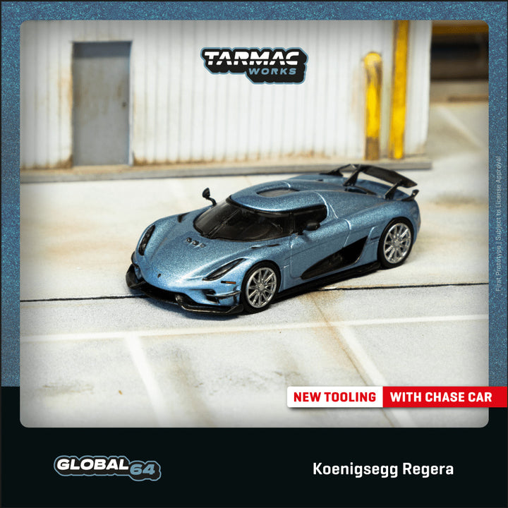 Tarmac Works 1:64 Koenigsegg Regera Light Blue Metallic T64G-TL017-LB