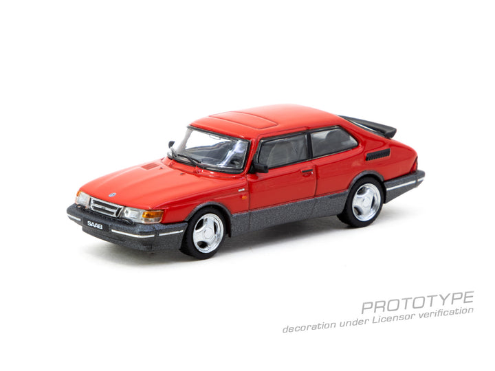 [Preorder] Tarmac Works 1:64 Saab 900 Turbo Red T64G-056-RE (Model Car + Trading Cards Combo Set)