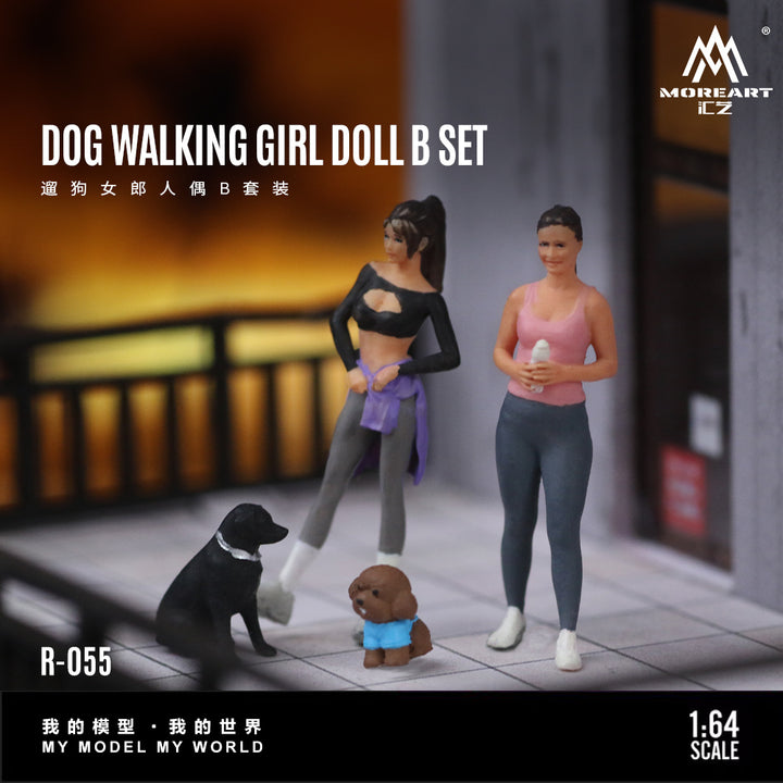 [Preorder] MoreArt 1:64 DOG WALKING GIRL DOLL B SET