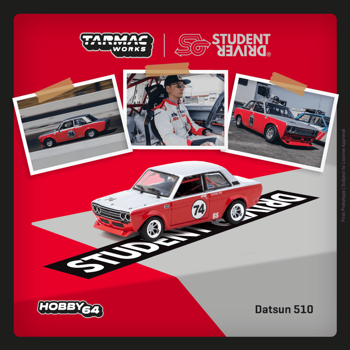 [Preorder] Tarmac Works 1:64 Datsun 510 Trans-Am B-Sedan 2.5 Challenge 2023 Daniel Wu