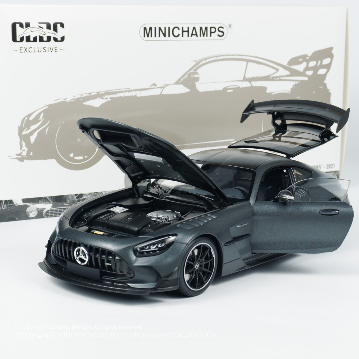 MINICHAMPS 1:18 MERCEDES-AMG GT BLACK SERIES 2021 Matt Grey MINICHAMPS 1:18 MERCEDES-AMG GT BLACK SERIES 2021 Matt Grey