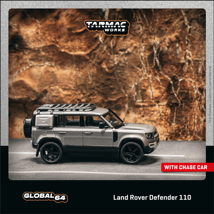 Tarmac Works 1:64 Land Rover Defender 110 Grey Metallic T64G-020-GY