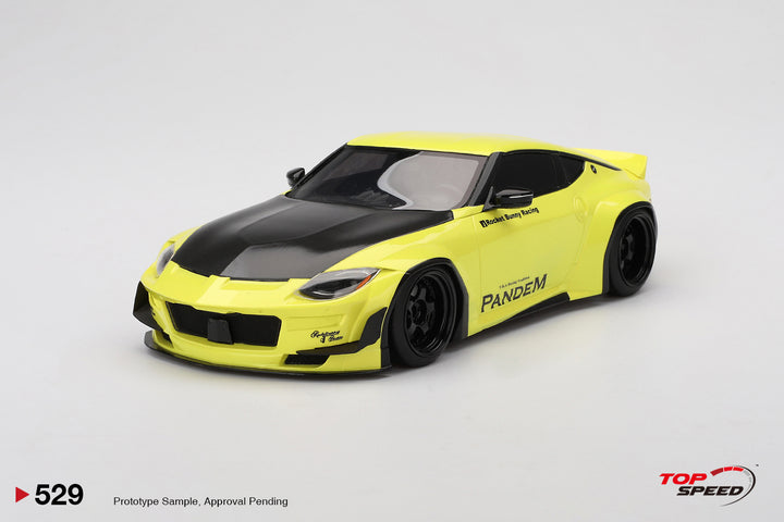 [Preorder] Topspeed 1:18 Nissan Z (RZ34) Pandem Ikazuchi Yellow