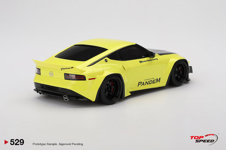 [Preorder] Topspeed 1:18 Nissan Z (RZ34) Pandem Ikazuchi Yellow