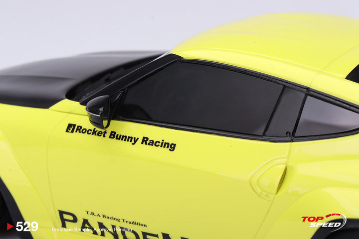 [Preorder] Topspeed 1:18 Nissan Z (RZ34) Pandem Ikazuchi Yellow