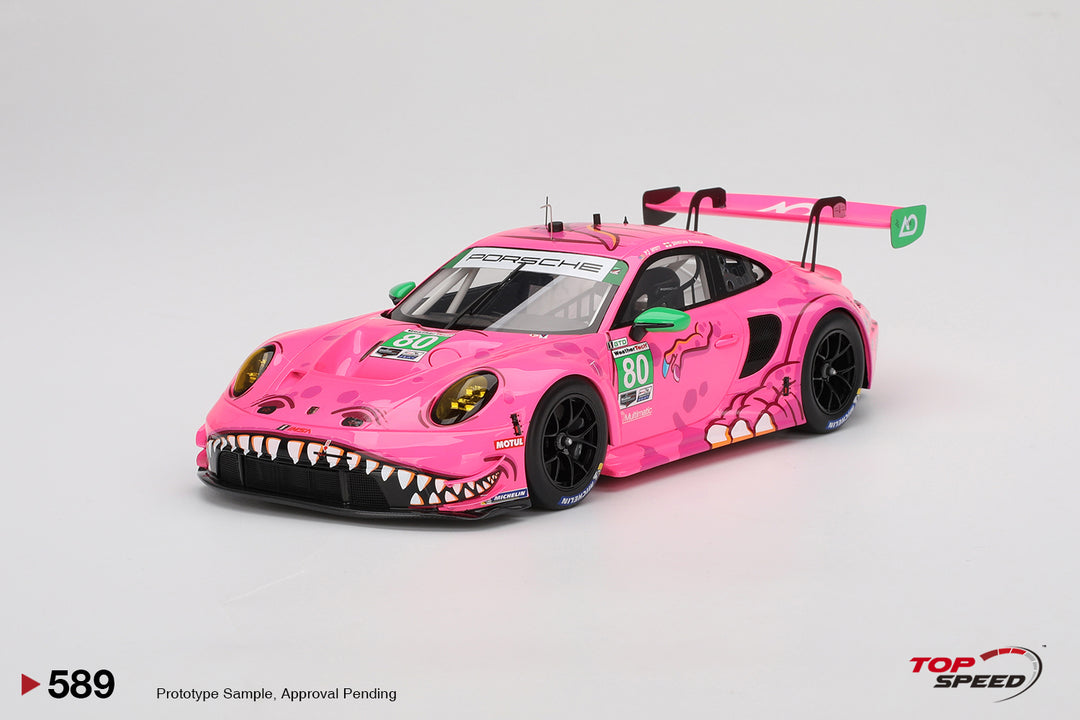 Topspeed 1:18 Porsche 911 GT3 R #80 AO Racing 2023 IMSA Michelin GT Challenge at VIR TS0589