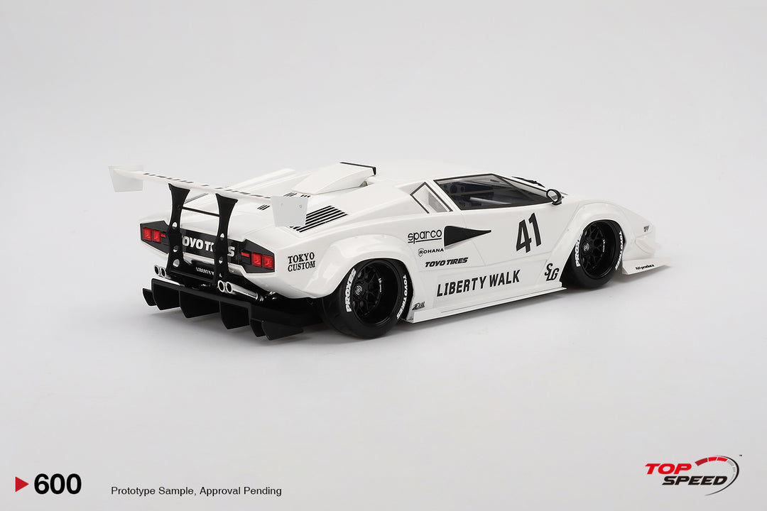 [Preorder] Topspeed 1:18 Lamborghini Countach LB-WORKS White 2024 Tokyo Auto Salon