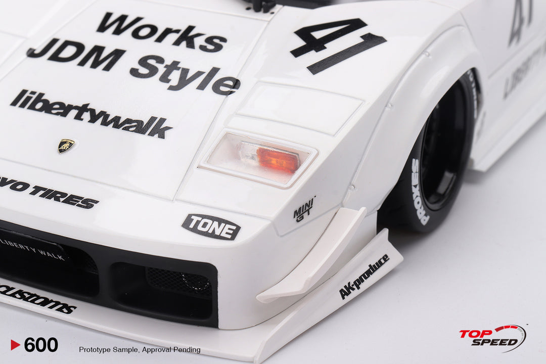 [Preorder] Topspeed 1:18 Lamborghini Countach LB-WORKS White 2024 Tokyo Auto Salon