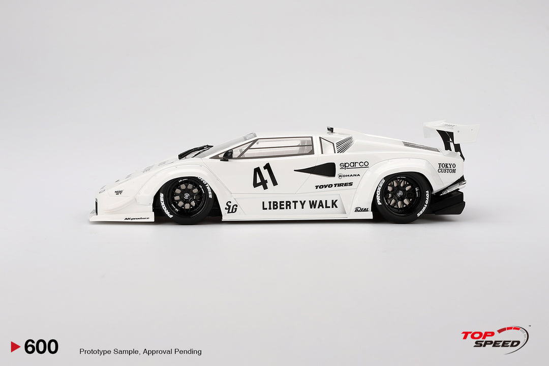 [Preorder] Topspeed 1:18 Lamborghini Countach LB-WORKS White 2024 Tokyo Auto Salon