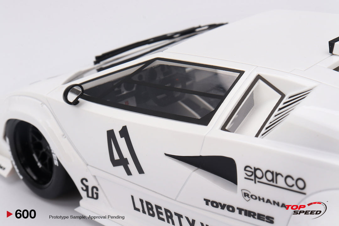 [Preorder] Topspeed 1:18 Lamborghini Countach LB-WORKS White 2024 Tokyo Auto Salon