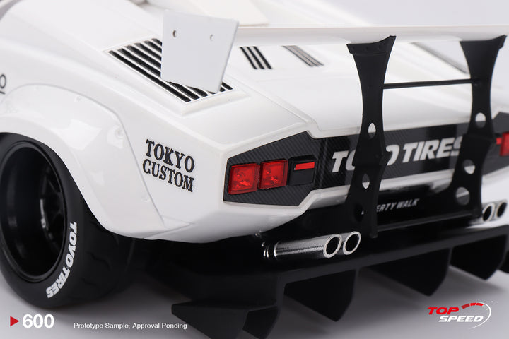 [Preorder] Topspeed 1:18 Lamborghini Countach LB-WORKS White 2024 Tokyo Auto Salon