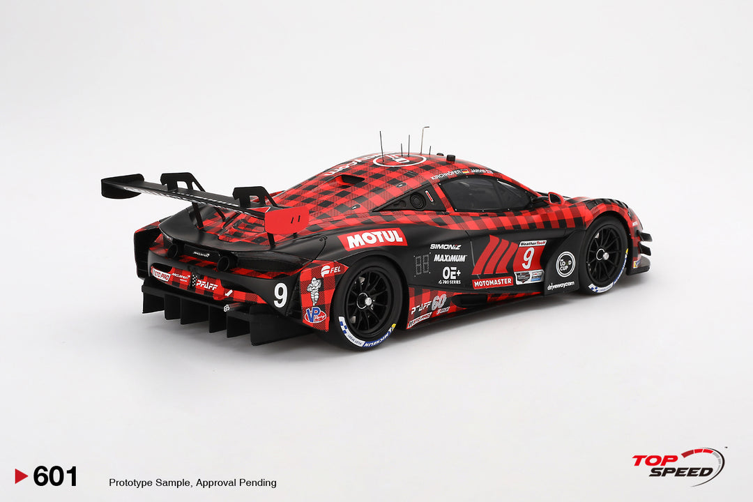 [Preorder] Topspeed 1:18 McLaren 720S GT3 Evo #9 Pfaff Motorsports "Plaid" 2024