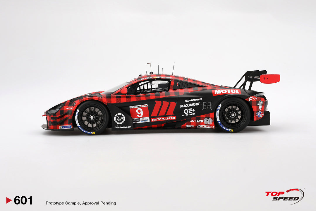 [Preorder] Topspeed 1:18 McLaren 720S GT3 Evo #9 Pfaff Motorsports "Plaid" 2024