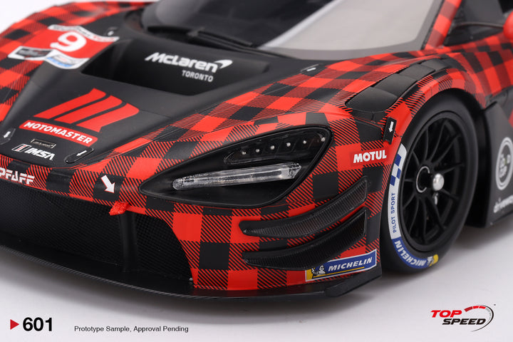 [Preorder] Topspeed 1:18 McLaren 720S GT3 Evo #9 Pfaff Motorsports "Plaid" 2024