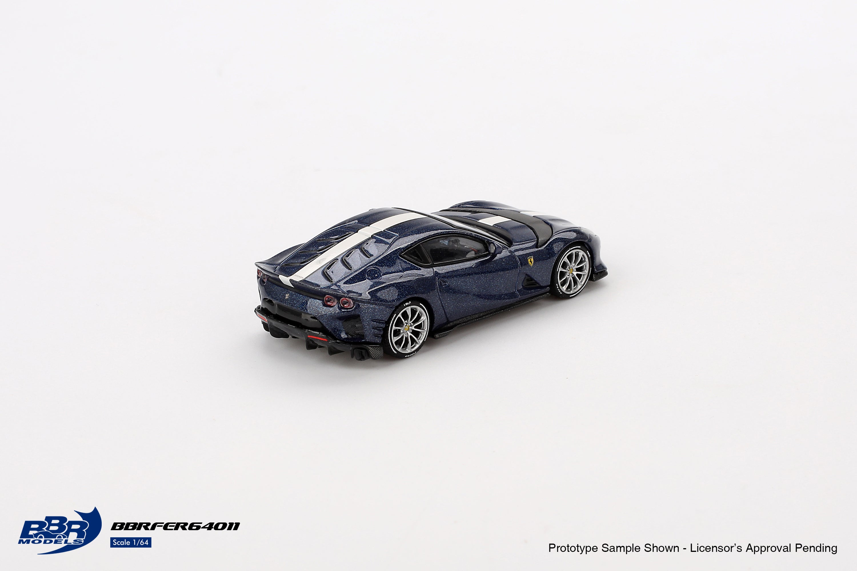 BBR Model 1:64 Ferrari 812 Competitizone Blu Tour De France