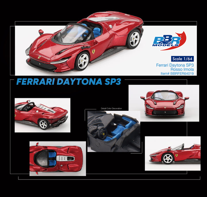 [Preorder] BBR Model 1:64 Ferrari Daytona SP3 Rosso Imola