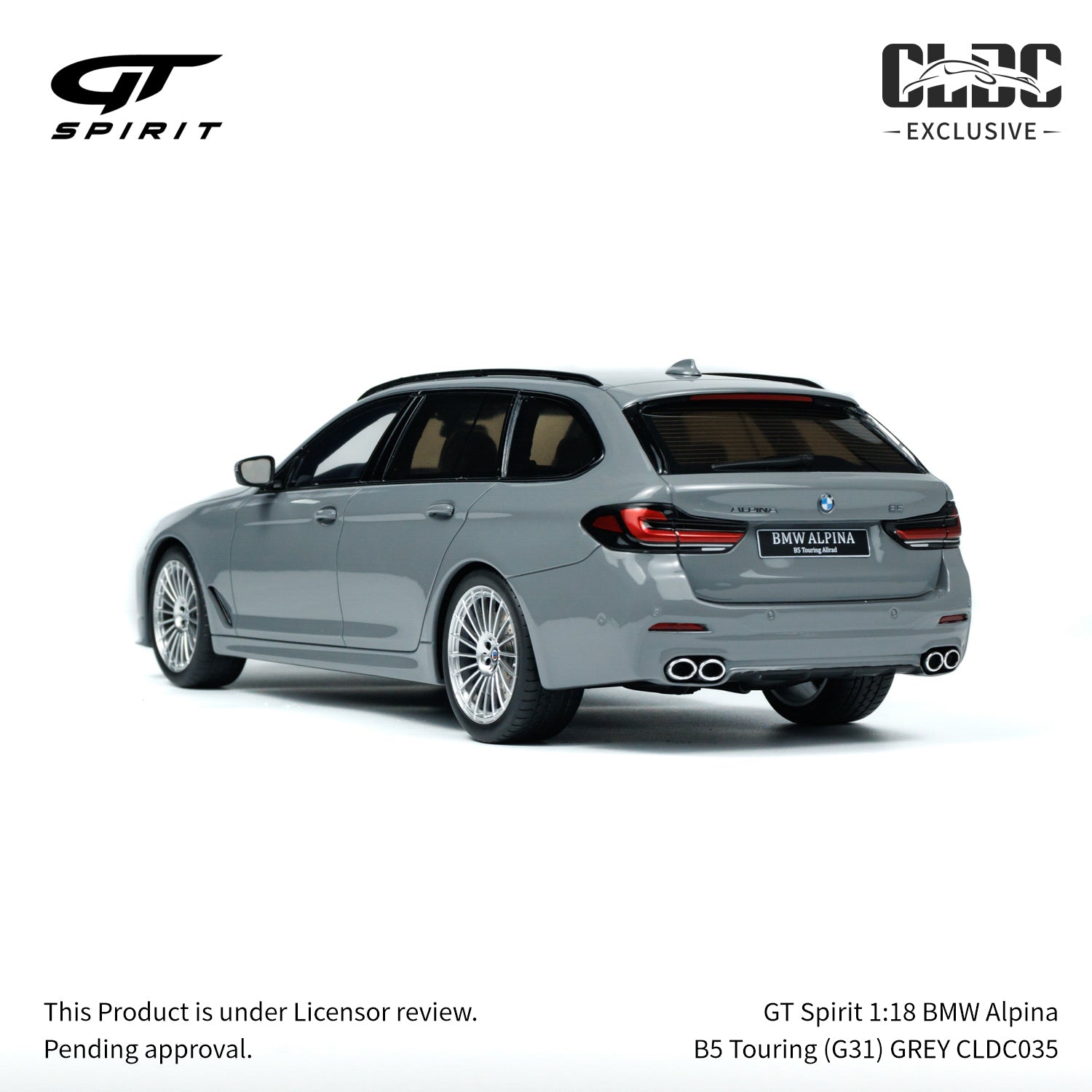 GT Spirit 1:18 BMW Alpina B5 Touring (G31) GREY w/Display Case